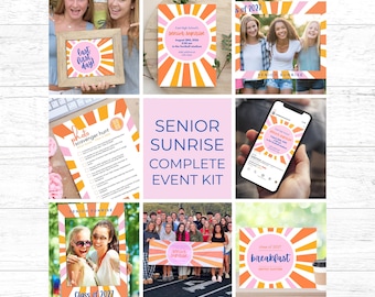 Senior Sunrise Complete Event Kit, Senior Sunrise Decorations, Class of 2027 Party Bundle, Senior Sunrise Games, Signs & Photo Props