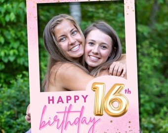 16e verjaardag Photo Booth Prop, Selfie Frame voor Sweet 16