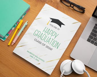 2026 Graduation Program Template, Graduation Ceremony Program, High School, Junior High Grad