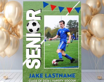 Soccer Poster for the Class of 2026, Senior Night Poster Template for Soccer, Senior 2026
