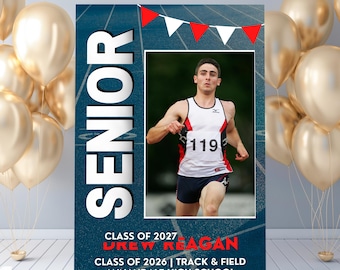 Modello di poster per la serata senior di atletica leggera, modello di poster per la corsa campestre, Senior 2026