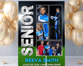 Marching Band Senior Night Poster Template: Customizable Canva Design (Digital Template)