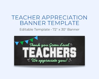 Teacher Appreciation Week Banner Template: Editable Design (Digital Download)