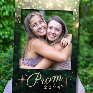 Enchanted Garden Prom Photo Booth Frame, High School Prom Selfie Frame 2025