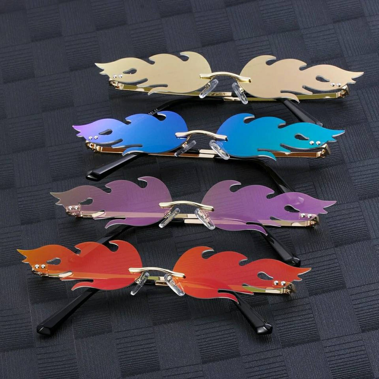 Luxury Fire Flame Sunglasses Women Vintage Brand Designer Etsy