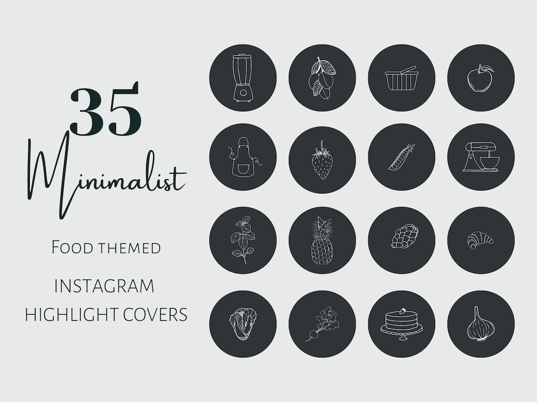 Food Instagram Highlight Covers Black Highlight Covers Instagram