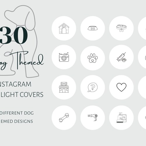 40 Dog Instagram Highlight Covers Minimal Pet Highlights - Etsy