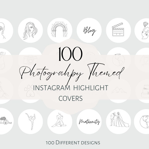 Photography Highlight Cover | Photography Highlight Icons | Photography Highlights | Instagram Photography Highlight Covers | Minimalist