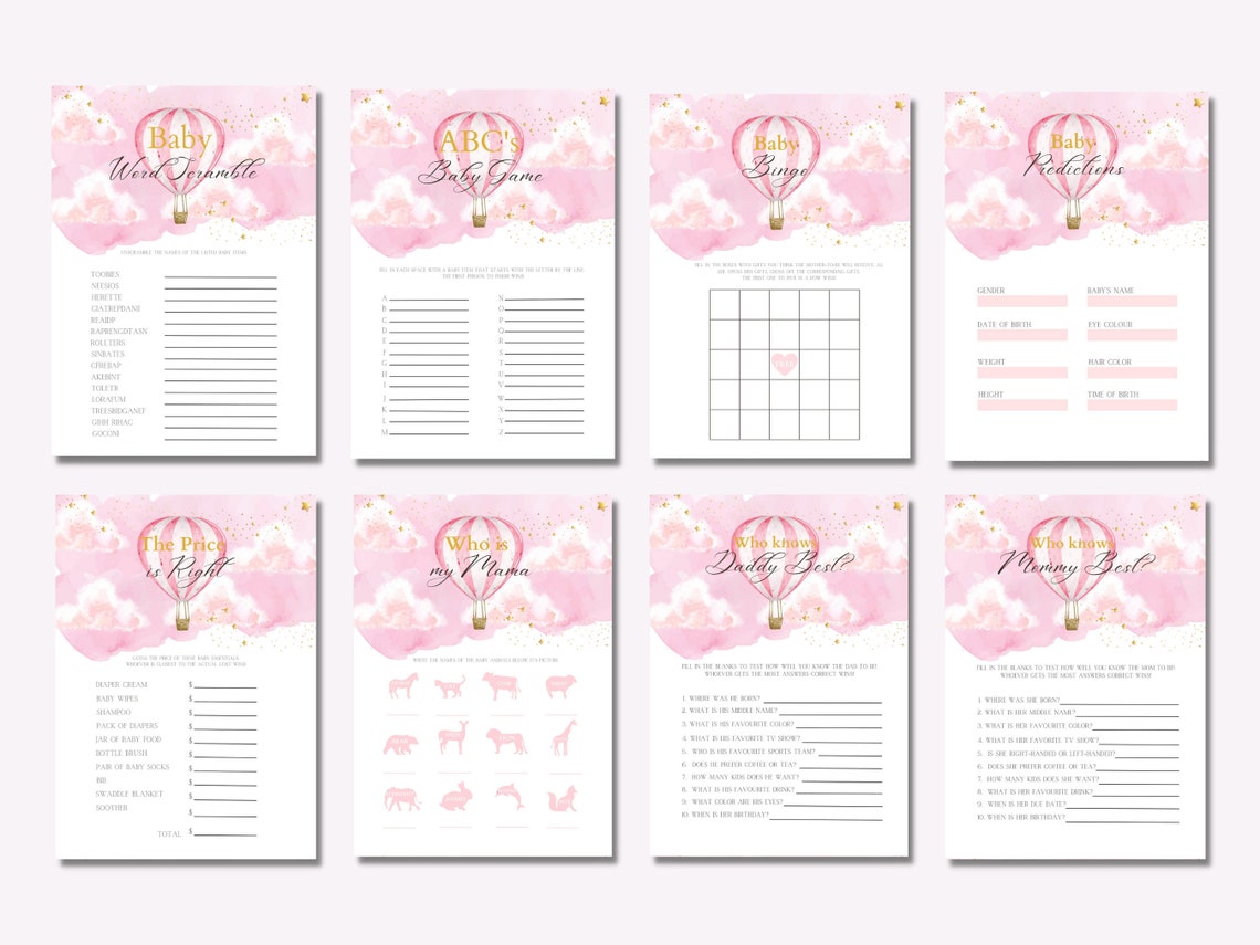 Baby Shower Games Printable Baby Shower Games Baby Shower - Etsy Canada