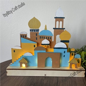 Décoration lumineuse 3D Masjid, lumières du ramadan, lumières de l'Aïd, décoration de lumières islamiques, cadeau islamique, décoration d'intérieur musulmane, cadeau du ramadan, cadeau de l'Aïd, masjid
