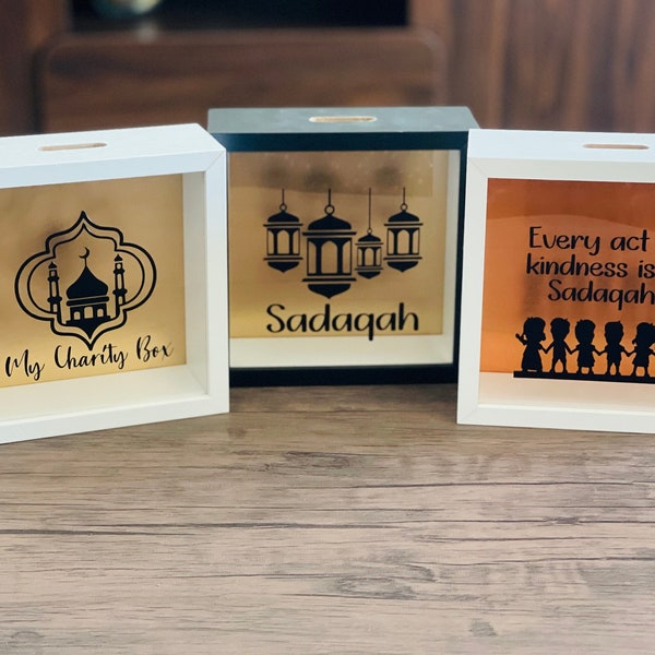 Sadaqah Box, Islamic charity box, Personalized sadaqah box for kids, Islamic gifts, Ameen gifts, Ramadan kids gifts, Eid gifts, Sadaqah bank