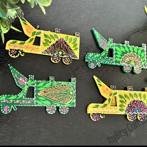 Truck Magnets, Handpainted Trucks, Truck Art magnet, Truck Art gift, Handcrafted Trucks, Ethnic gift, Ramdan gift, Eid gift, Ethnic trucks
