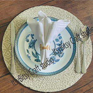 Bismillah setting 
Bismillah table decor
Bismillah napkin holders
Bismillah design
Bismillah metal rings
Islamic table setting
ramadan table setting 
Iftar table setting
Eid table setting