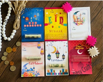 Eid Money Cards, Eid Mubarak Card, Eidi Envelope, Eidi Money Holder, Eid Greeting Cards, Eid cash envelopes, Islamic gifts, Eid gifts