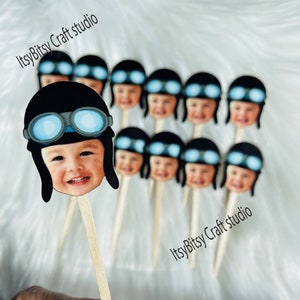 Custom cupcake toppers, cupcake toppers, custom face cupcake toppers, custom face, face cupcake toppers, custom birthday party, cupcake pick