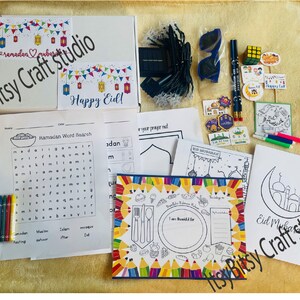 Ramadan Kids Activity Box, Eid Kids Art Box, Ramadan Kids Crafts, DIY Ramadan Kit, Islamitische Kindercadeaus, Ramadan Cadeaus, Kids Eid Ambachten