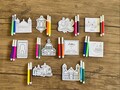 Kids fridge magnets, Color your own Ramadan magnet, kids Ramadan favors, Ramadan fridge magnets, DIY Ramadan activity, Kids Ramadan crafts