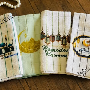 Ramadan kitchen towel, Iftar table kitchen decoration, Eid decor, Islamic Kitchen napkin, Eid Gifts, Muslim Home Decor, Ramadan gifts