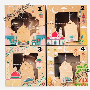 Ramadan Mubarak Box, Ramadan favor box, Eid Mubarak Box, Eid Sweets Box, printed Islamic box, Islamic favor box, Ramadan gift box, gift box image 6