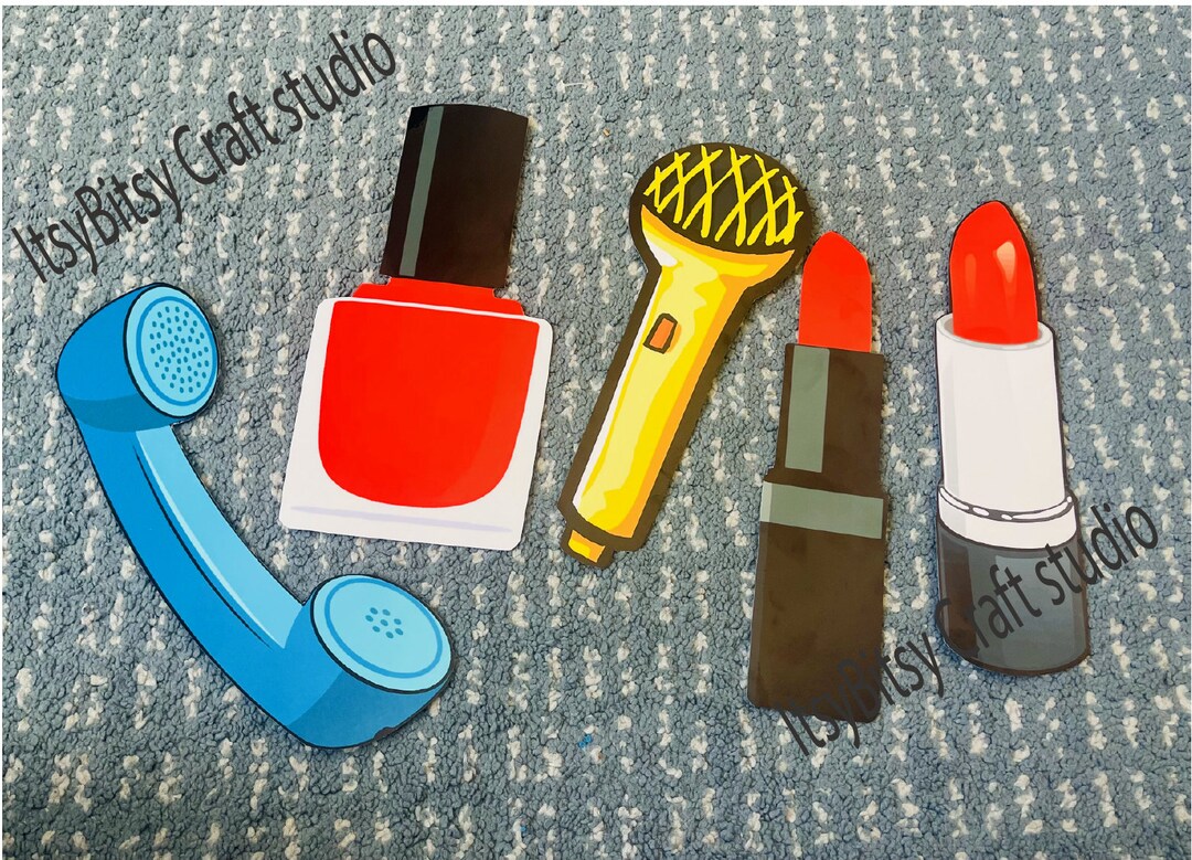Fun Wedding Props, Photo Booth Props, Nail Polish, Lipstick Prop, Mic ...