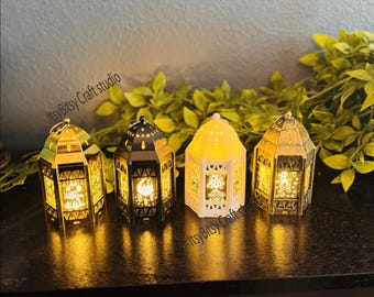 Lanterna del Ramadan, luci del Ramadan, luci a LED, lanterne sospese, decorazioni del Ramadan, decorazioni dell'Eid, luci interne del Ramadan, decorazioni islamiche, regali del Ramadan