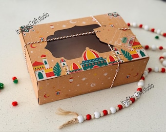 Ramadan Mubarak Box, Ramadan favor box, Eid Mubarak Box, Eid Sweets Box, printed Islamic box, Islamic favor box, Ramadan gift box, gift box