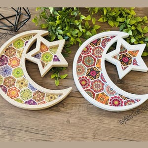 Ramadan white tray
Wood texture traydry Fruits tray
Dates tray
EId gift
Eid decor
Eid muslim gift
Housewarming gift
Muslim home decor
Muslim gift
Islamic decor
Crescent star tray
Ethnic tray
Ethnic pattern tray