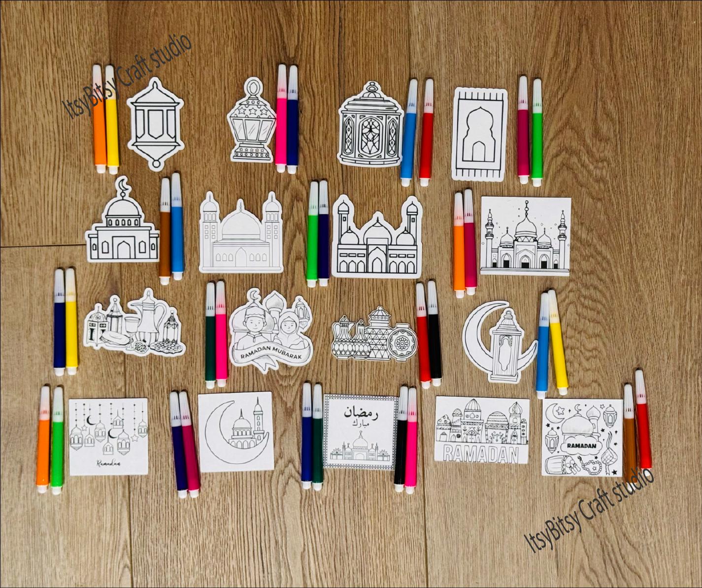 32 Easy Magnet Crafts for Kids 28 DIY Ramadan Magnet Craft Kit, Ramadan kids craft, Ramadan color your…