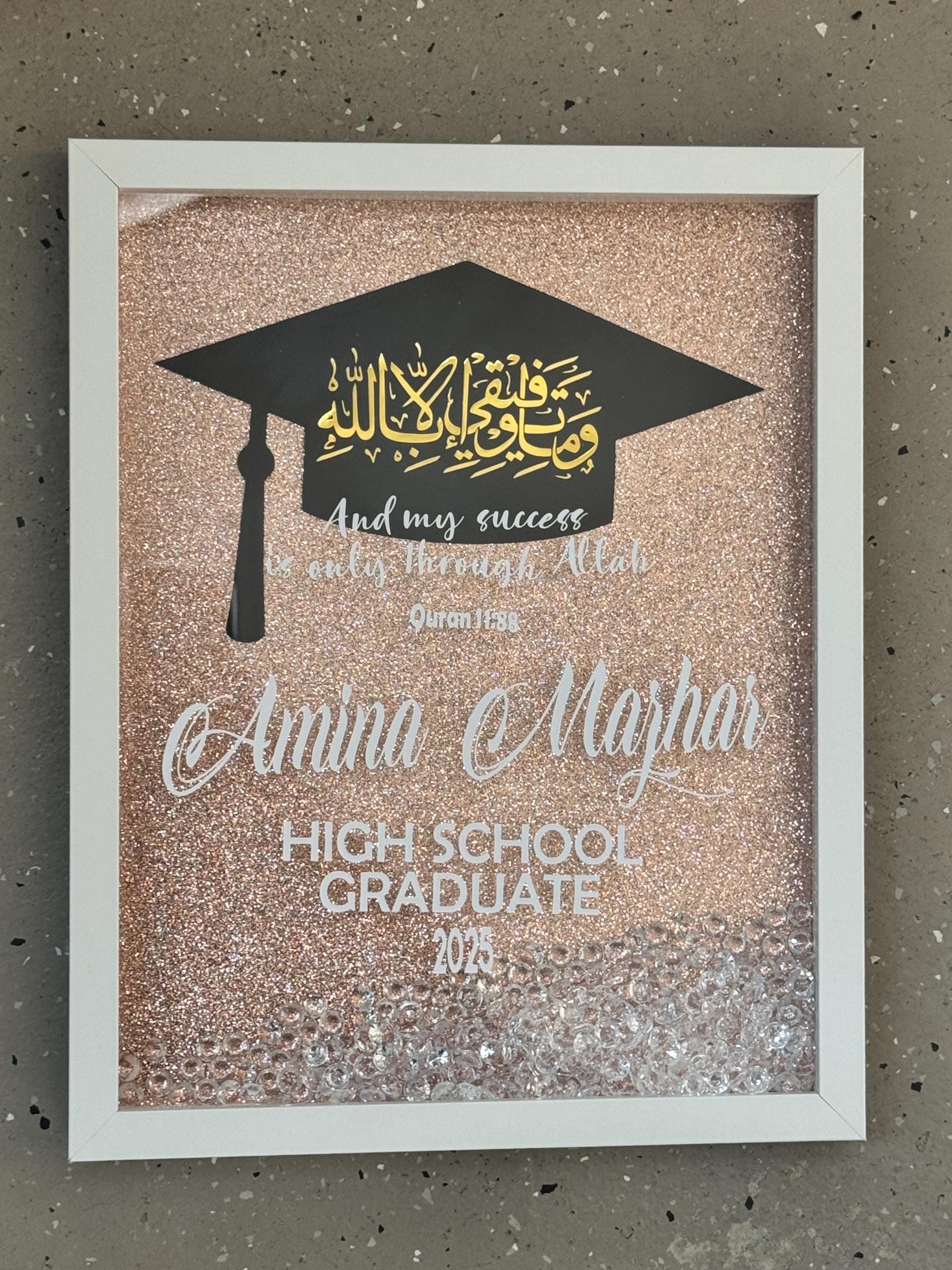 Personalized Islamic Graduation Shadow Box: Quran Verse Gift - Etsy