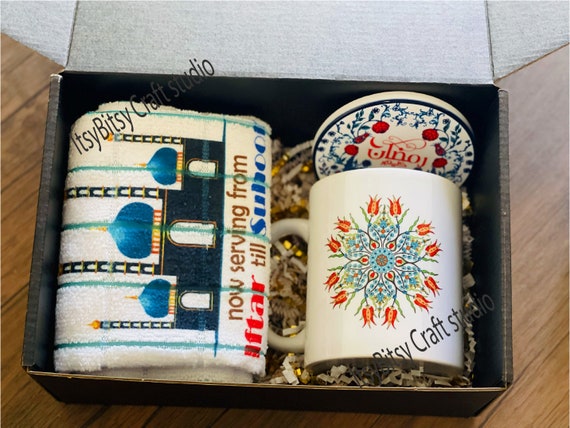 Ramadan Gift Set, Ramadan Mug, Coaster, Kitchen Towel, Ramadan gift set, Ramadan decoration, Ramadan hamper, Ramadan kitchen towel set
