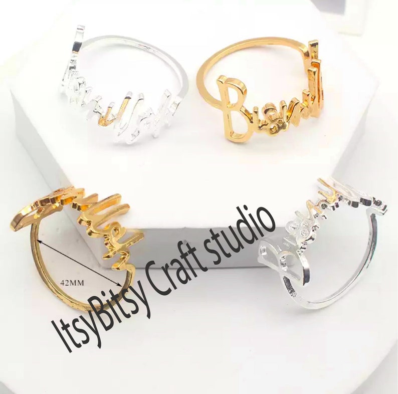 Gold and silver napkin rings, Bismillah gold rings, Bismillah silver rings, set of 6 rings
Islamic table setting
Islamic gift forhome
Wedding table setting
Nikkah table setting