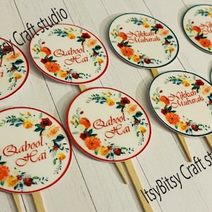Desi wedding mithai toppers, sweet toppers, cupcake toppers, nikkah toppers, qabool hai toppers, desi wedding toppers, nikkah mubarak