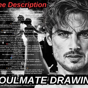 Custom Soulmate Sketch & Psychic Reading – Draw | Describe Your Future Soulmate | Tarot, Twin Flame, Future Spouse | Fast Digital Delivery