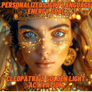 Cleopatra’s Golden Light Activation | Personalized Light Language Energy Seal | Custom Channeled Spiritual Artwork - 1- 3 Hour Delivery