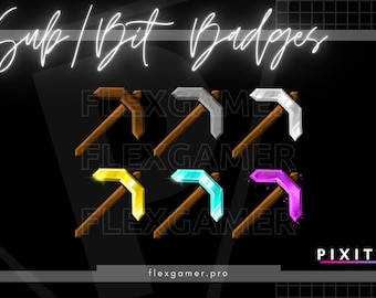 ピッケルTwitchサブ/ビットバッジ