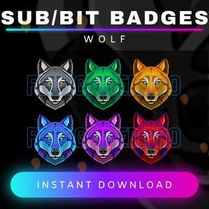 Badges Wolf Twitch Sub/Bit