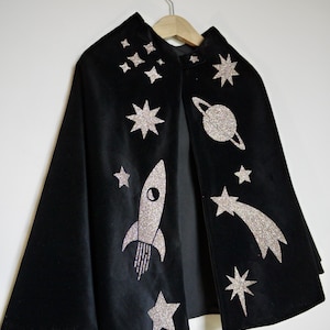 The Space Cape, childrens fancy dress, rockets, astronauts costume, outer space, childrens gift, kids role play, imaginary play, Christmas image 6