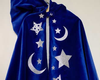 The Wizard Cape, children’s fancy dress, kids role play, magician cloak, children’s gift, imaginary play, blue wizard, Christmas gift