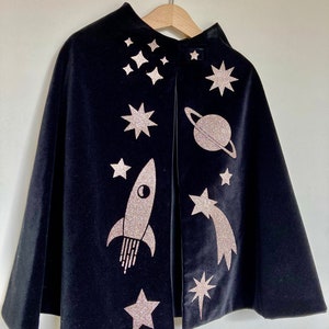The Space Cape, childrens fancy dress, rockets, astronauts costume, outer space, childrens gift, kids role play, imaginary play, Christmas image 4