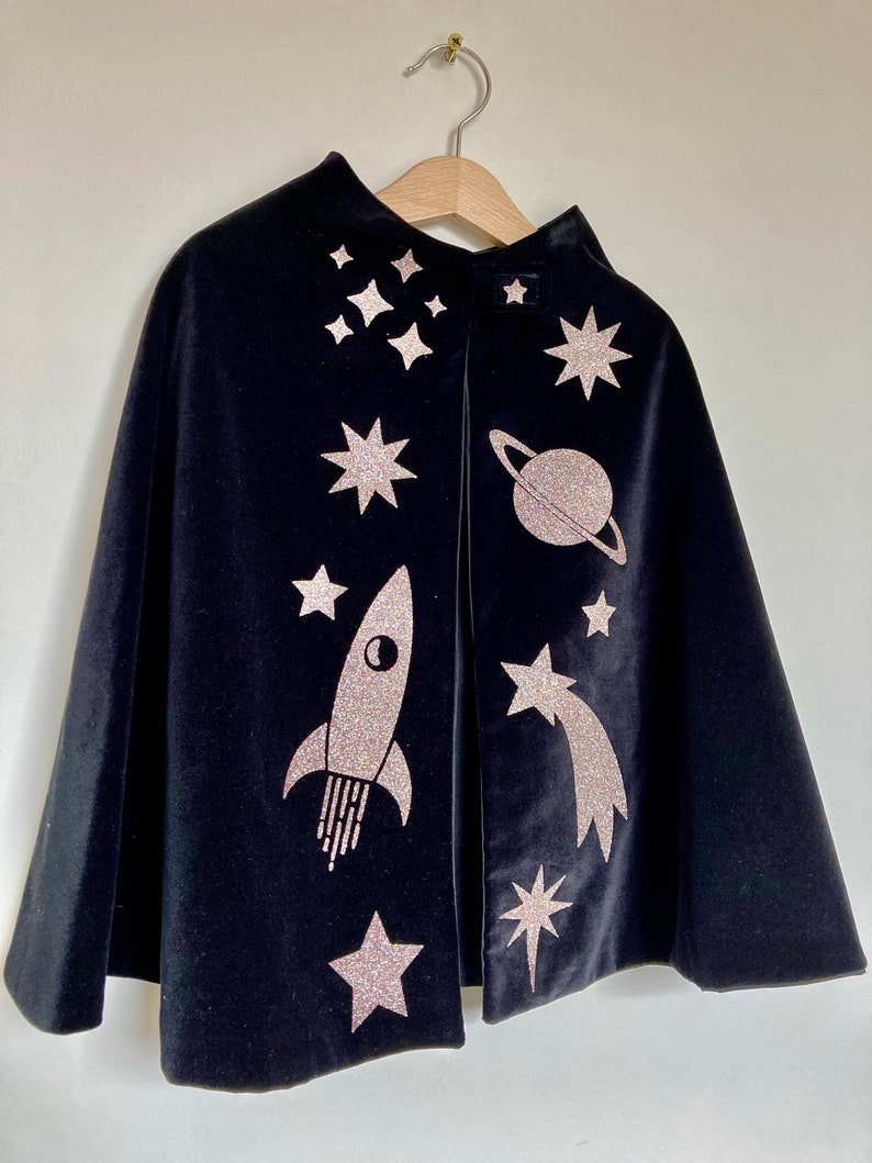 The Space Cape, childrens fancy dress, rockets, astronauts costume, outer space, childrens gift, kids role play, imaginary play, Christmas image 4