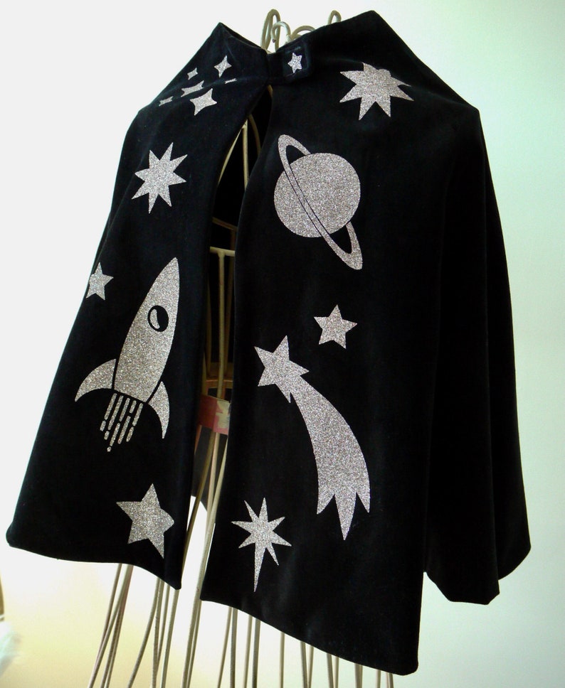 The Space Cape, childrens fancy dress, rockets, astronauts costume, outer space, childrens gift, kids role play, imaginary play, Christmas image 5