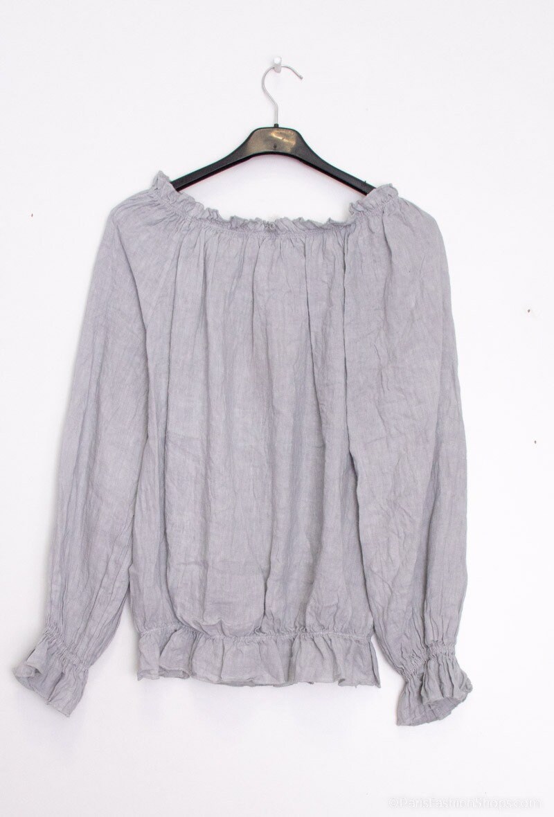Women's Linen Front Tie Blouse