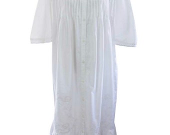 White cotton dress/nightdress/beach kaftan