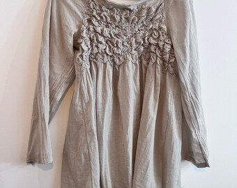 COTTON BLOUSE in taupe