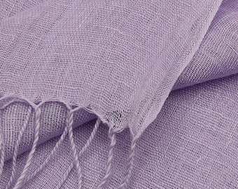 Gemêleerde linnen sjaal: lichtgewicht zomeromslag