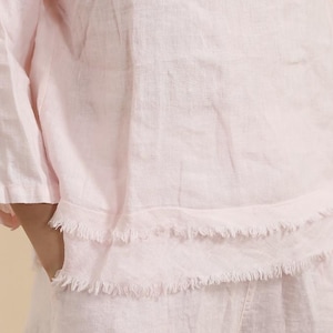 Pink linen Blouse