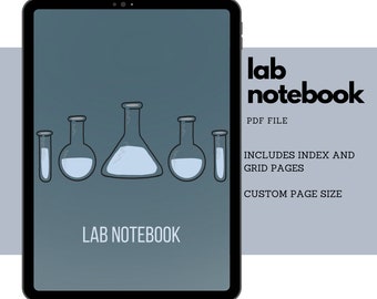 Digital Lab Notebook Space Design - Etsy