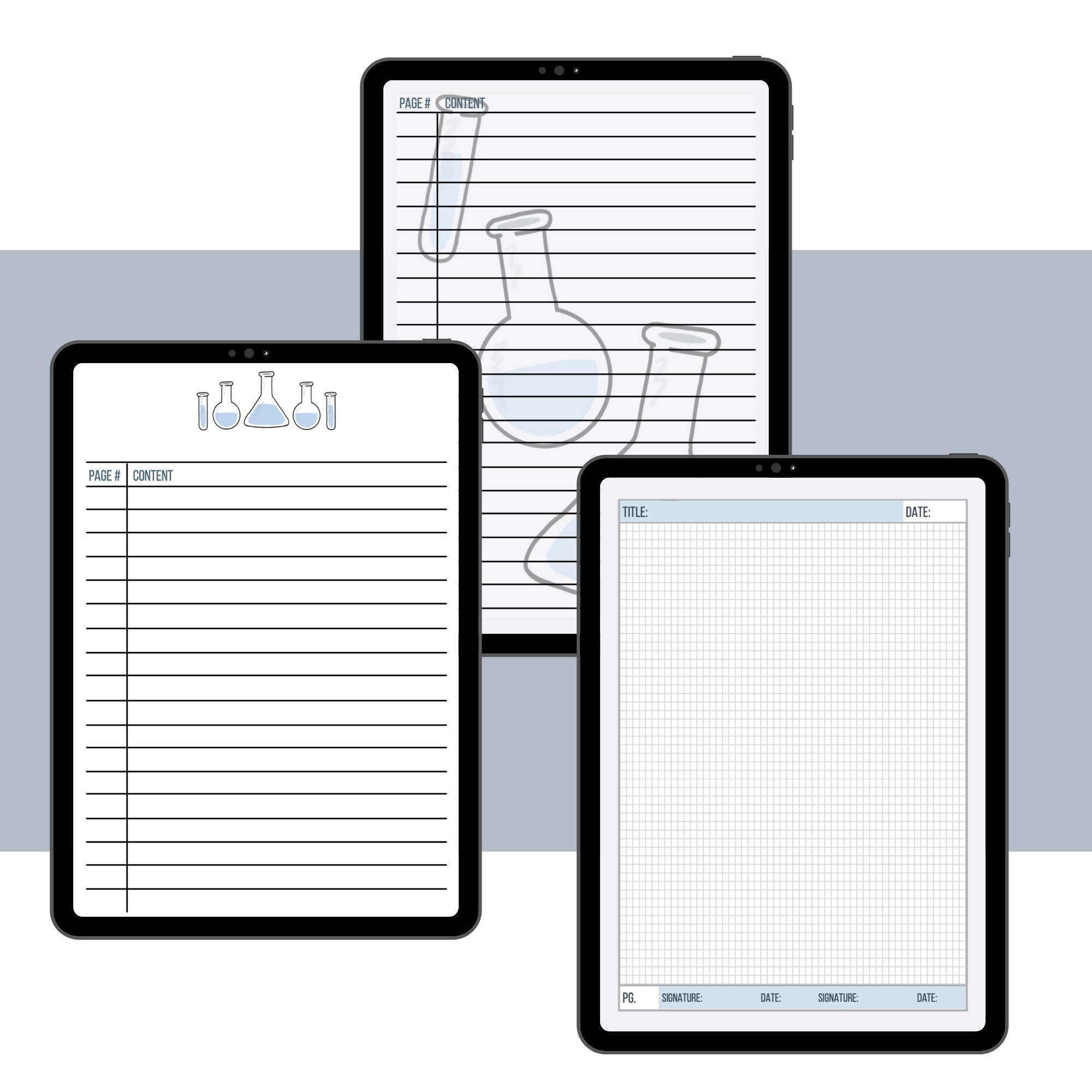 Digital Lab Notebook Flask Design Etsy