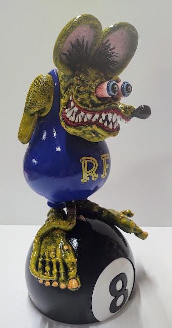 ホットロッドロウブロウRATFINK8ボールソフビ30cm 8-ball Fink - Etsy
