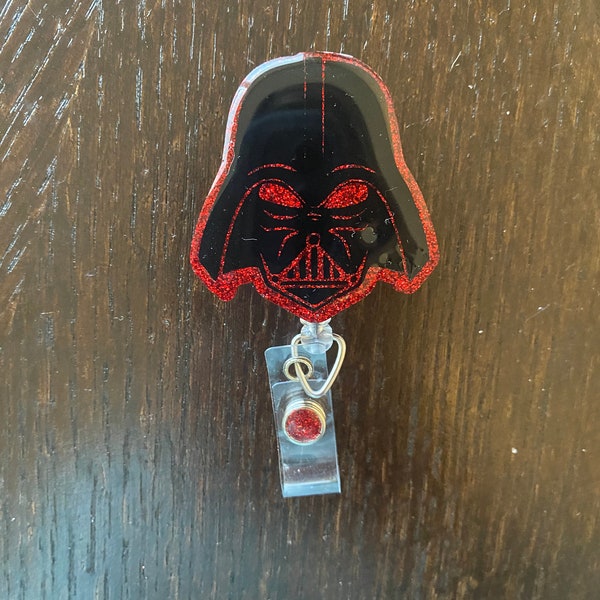 Darth Vader Badge Reel With or Without Beads for Nurses, Nursing Students, Teachers, Educators, and other Medical Professionals